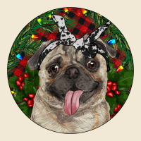 Christmas Pug With Buffalo Plaid Premium Tee | Teevron