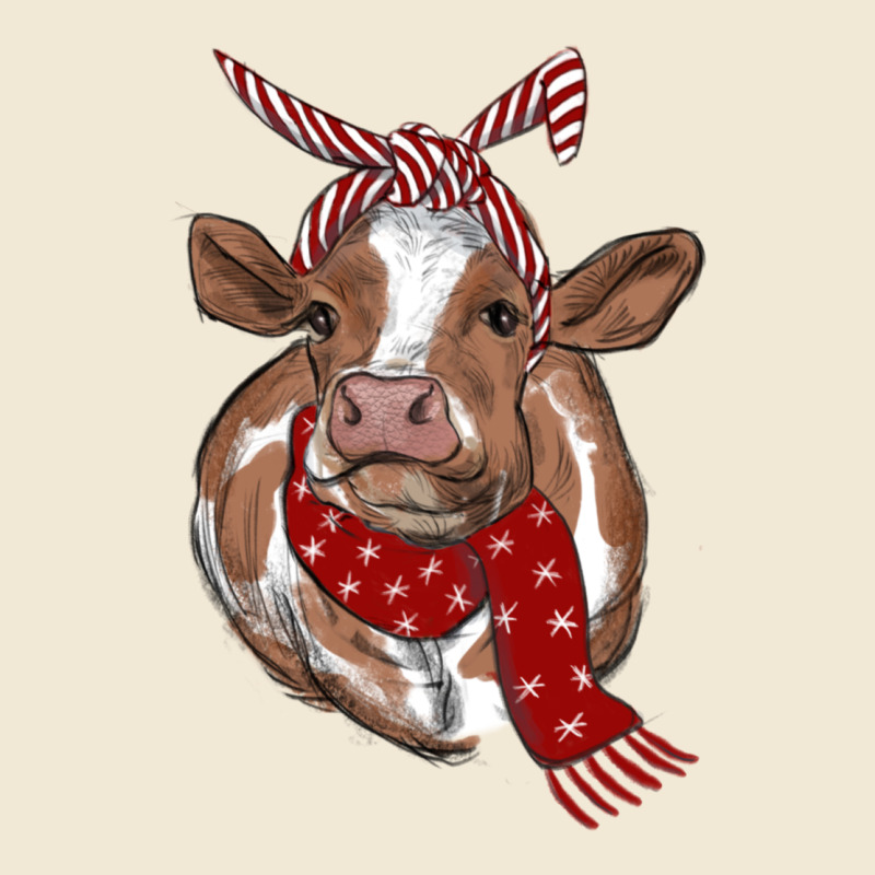 Christmas Heifer With Scarf Premium Tee by RanaPortraitStore | Teevron