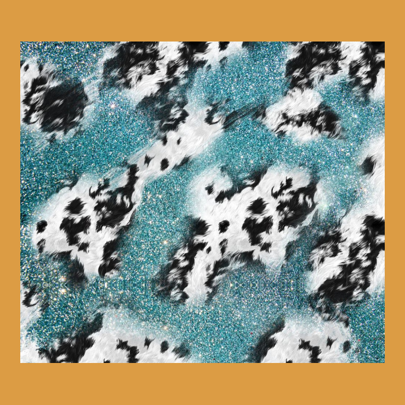 Teal Glitter And Cowhide Urban Heavy Tee by TumblerDesignByShophia | Teevron