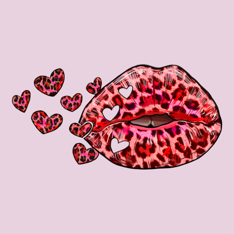 Kiss With Leopard And Hearts Ladies Tee by RanaPortraitStore | Teevron