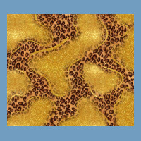 Gold Glitter With Leopard Pattern Urban Heavy Tee | Teevron