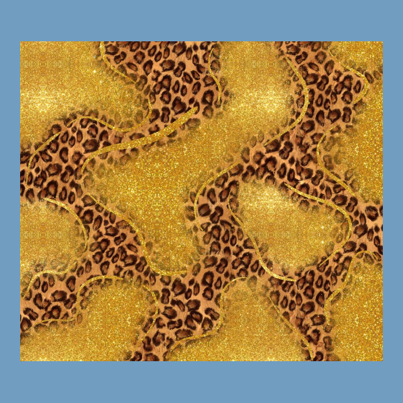 Gold Glitter With Leopard Pattern Urban Heavy Tee by TumblerDesignByShophia | Teevron