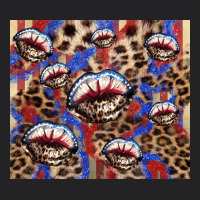 American Flag Lips Leopard  Tumbler Vintage Tee | Teevron