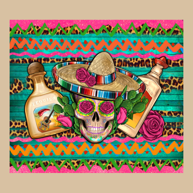 Mexican Tequila Skull Roses Cactus Sombrero Heavyweight Hoodie by Artiststas | Teevron