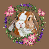 Bunny Face With Floral Wreath Premium Tee | Teevron
