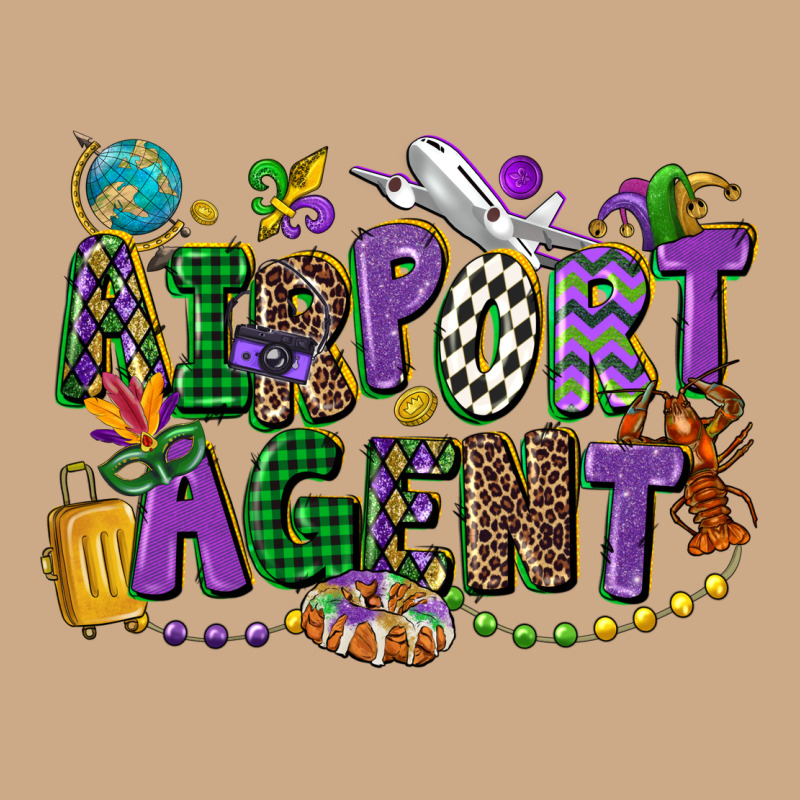 Airport Agent Mardi Gras Vintage Hoodie by CowGirlArtShop | Teevron