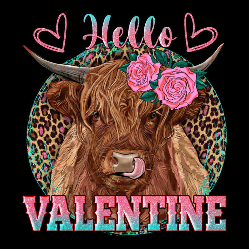 Hello Valentine Highland Cow Ladies Tee by RanaPortraitStore | Teevron