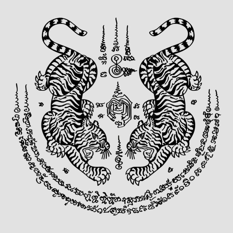 Sak Yant Thai Tattoo Twin Tiger Muay Magical Thailand Gifts T Shirt Premium Hoodie by minhPixels | Teevron