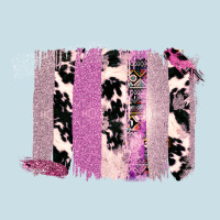 Purple Glitter Cowhide Pattern Brushstrokes Ladies Tee | Teevron