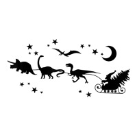 christmas santa dinosaur sleigh ride t rex funny gift t shirt | Teevron