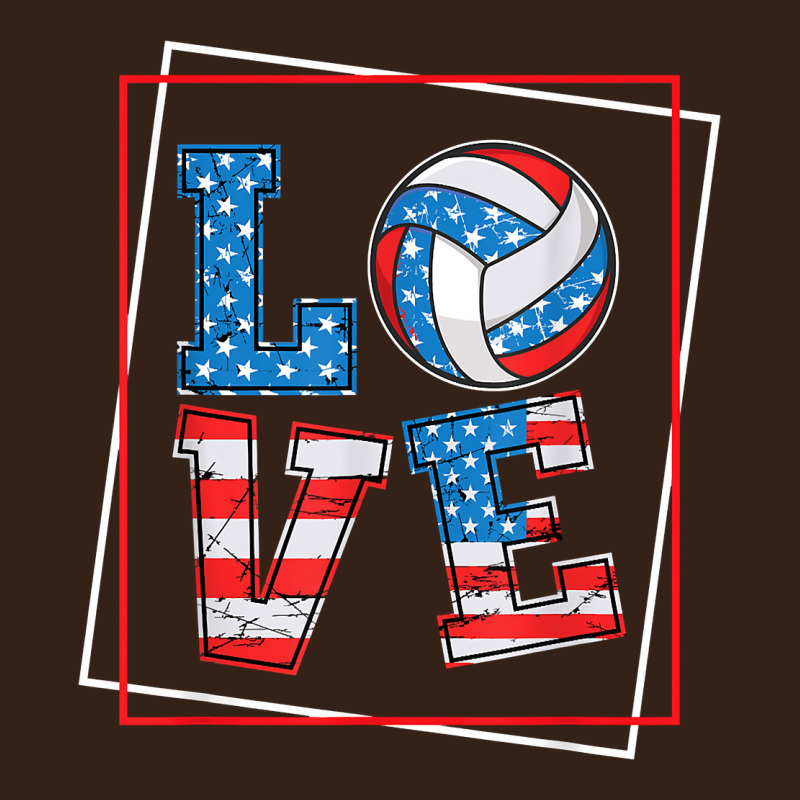 Love Usa Flag Volleyball Gifts For Volleyball Fans Teen T Shirt Heavy Core Tee by minhPixels | Teevron