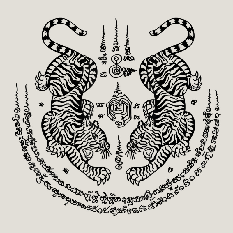 Sak Yant Thai Tattoo Twin Tiger Muay Magical Thailand Gifts T Shirt Heavy Core Tee by minhPixels | Teevron