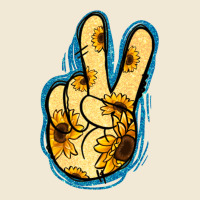 Yellow Glitter Sunflower Peace Sign Premium Tee | Teevron