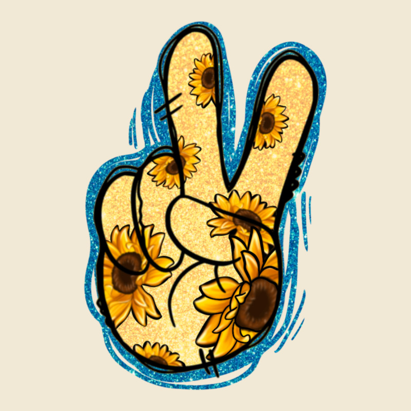 Yellow Glitter Sunflower Peace Sign Premium Tee by Jasminsmagicworld | Teevron