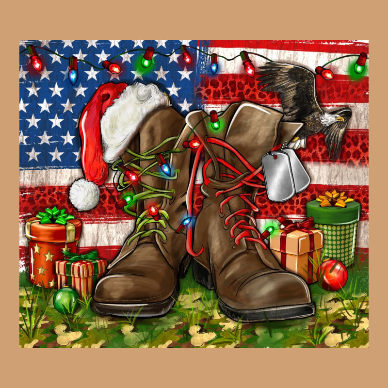 Army Veteran Boots Christmas Tumbler 4th Of July Vintage Tee by HowdyJamesFarm | Teevron