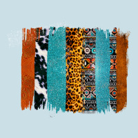 Western Leopard Glitter Aztec Cowhide Pattern Brushstroke Ladies Tee | Teevron
