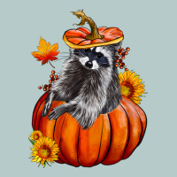 Fall Pumpkin Raccoon Heavy Core Tee | Teevron