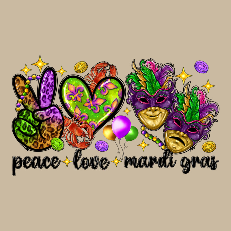 Peace Love Mardi Gras Long Sleeve Tee by HowdyJamesFarm | Teevron