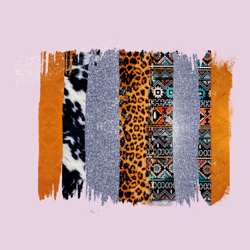 Western Cowhide Glitter Aztec Leopard Pattern Brushstroke Ladies Tee by Bettercallsaul | Teevron