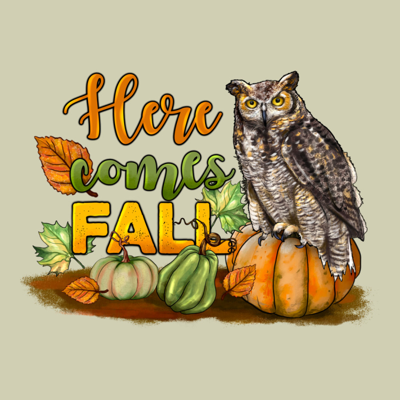 Here Comes Fall Owl Heavy Core Tee by LillyAllenDesigns | Teevron