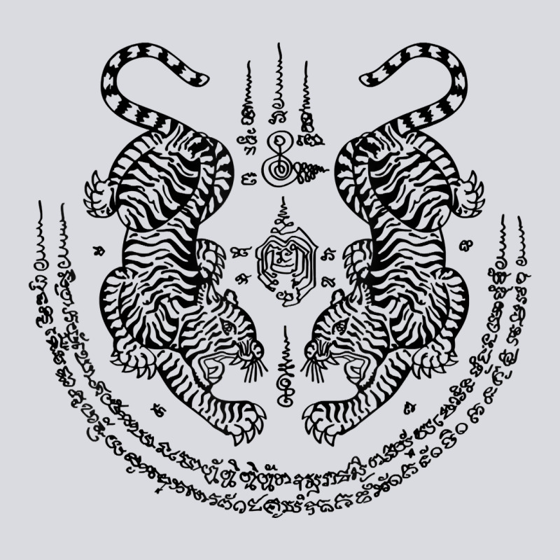 Sak Yant Thai Tattoo Twin Tiger Muay Magical Thailand Gifts T Shirt Zipper Hoodie by minhPixels | Teevron