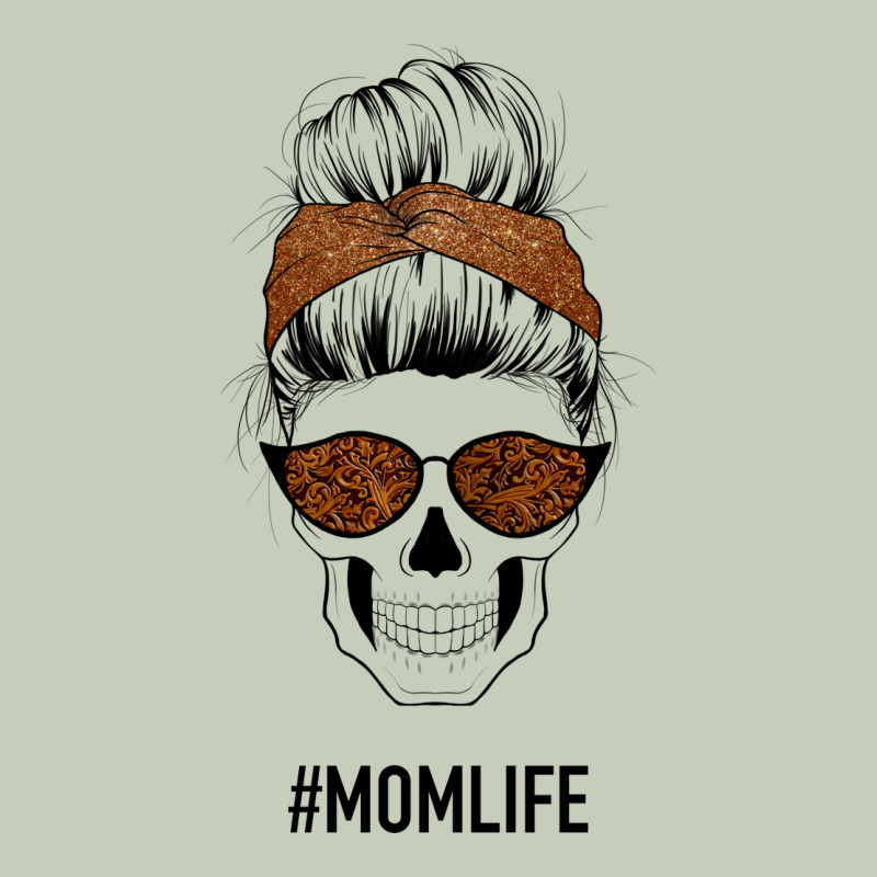 Brown Glitter, Western Vintage Patterned Mom Skull Ladies Tee by Bettercallsaul | Teevron