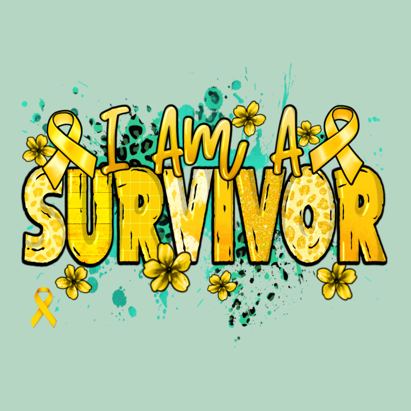 I Am A Survivor Yellow Ribbon Classic Tee by NancyCooperArtShop | Teevron