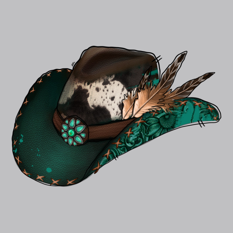 Cowhide Flowers Cowboy Hat Long Sleeve Tee by Jasminsmagicworld | Teevron
