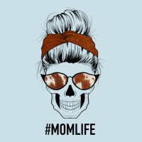 Western Brown Glitter Cowhide Patterned Mom Skull Ladies Tee | Teevron