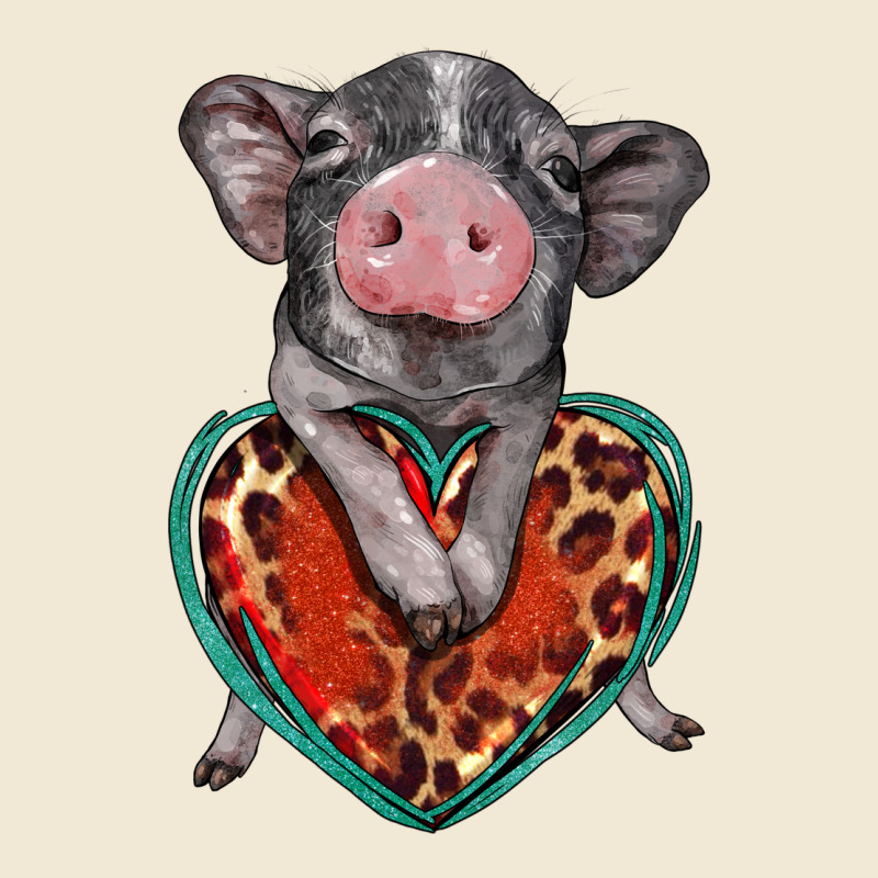 Baby Pig With Leopard Heart Premium Tee by BarkalooDesign | Teevron