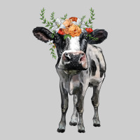 Holstein Cow Floral Wreath Premium Tee | Teevron