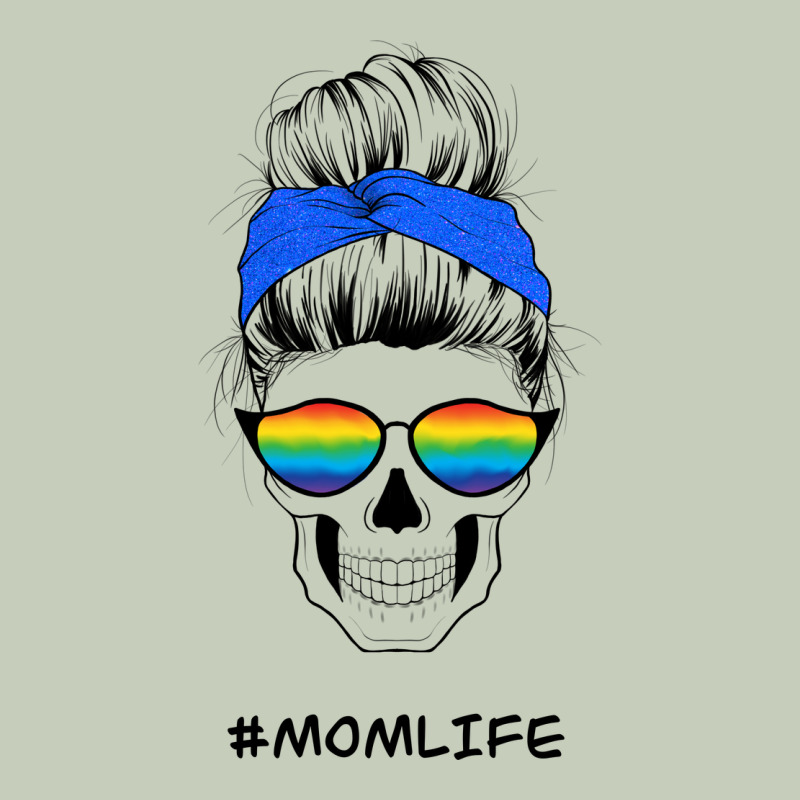 Blue Glitter Rainbow Mom Skull Ladies Tee by Bettercallsaul | Teevron