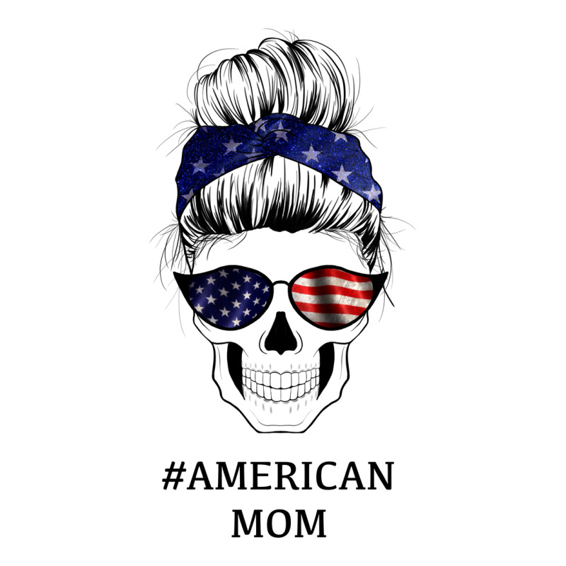 American Stars, American Flag Patterned Mom Skull Ladies Tee by Bettercallsaul | Teevron