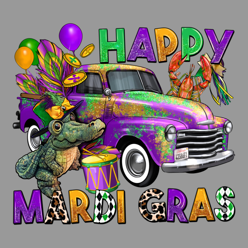 Happy Mardi Gras Truck Vintage Hoodie by CowGirlArtShop | Teevron