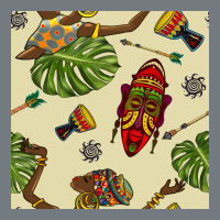 African Woman And Mask Seamless Pattern Heavyweight Sweatshirt | Teevron