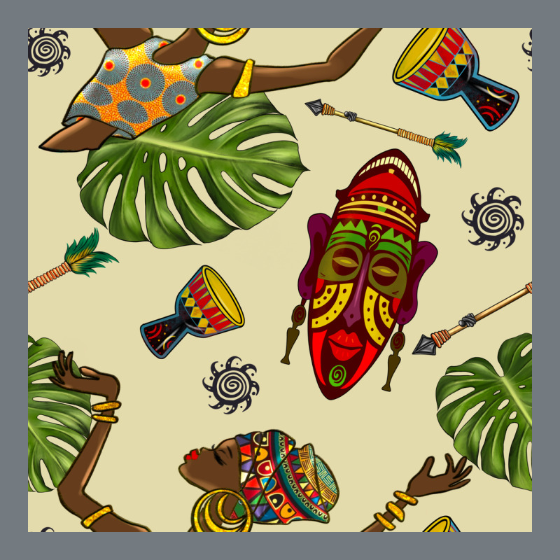 African Woman And Mask Seamless Pattern Heavyweight Sweatshirt by BundleAndBundleShop | Teevron