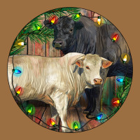Christmas Charolais Bull And Black Angus Bull Vintage Tee | Teevron