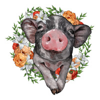 baby pig floral wreath | Teevron