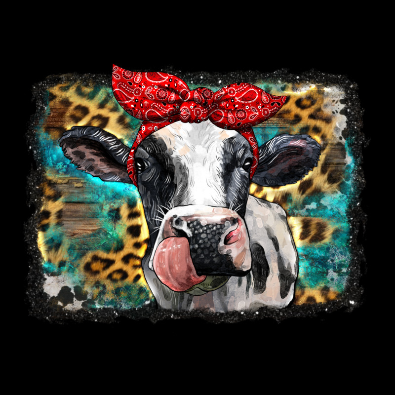 Holstein Cow With Glitter And Leopard Background Premium Tee by BarkalooDesign | Teevron