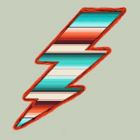 Teal And Orange Serape Lightning Ladies Tee | Teevron