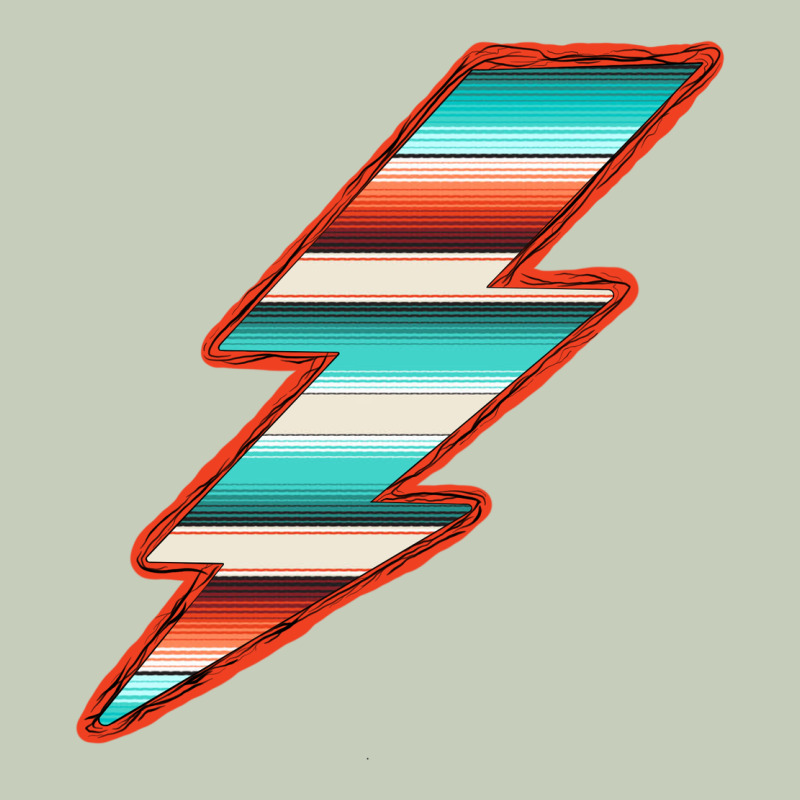 Teal And Orange Serape Lightning Ladies Tee by Bettercallsaul | Teevron