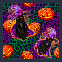 Witchy Cat And Pumpkins Seamless Paternal Heavyweight Sweatshirt | Teevron