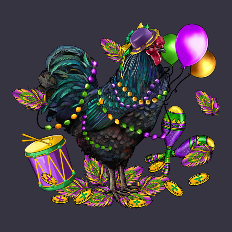 Mardi Gras Chicken Vintage Hoodie by CowGirlArtShop | Teevron