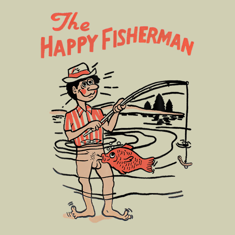 Vintage The Happy Fisherman 2022 Fishing Mens Kids Heavy Core Tee by minhPixels | Teevron