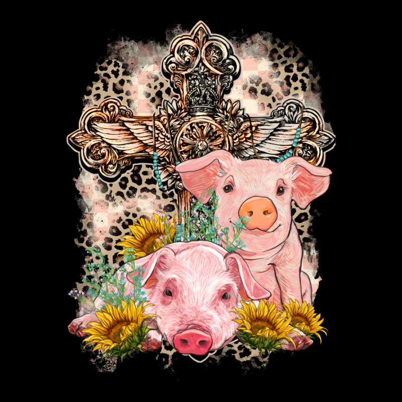 Western Pigs With Crosses Heavy Core Tee by LillyAllenDesigns | Teevron