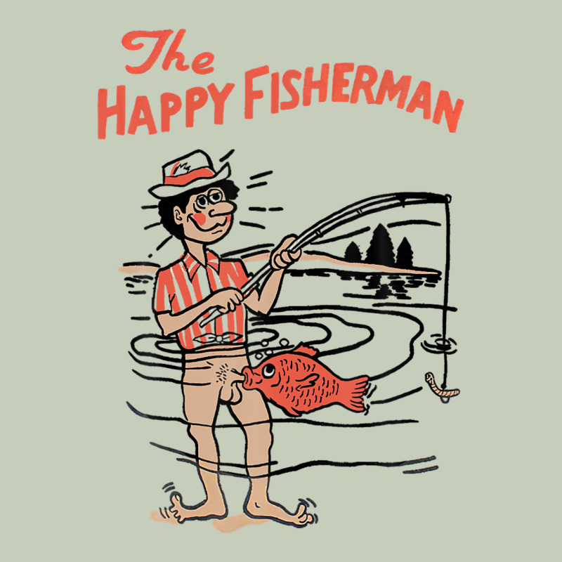 Vintage The Happy Fisherman 2022 Fishing Mens Kids Long Sleeve Tee by minhPixels | Teevron