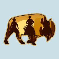 Bison Silhouette Cowboy Ladies Tee | Teevron