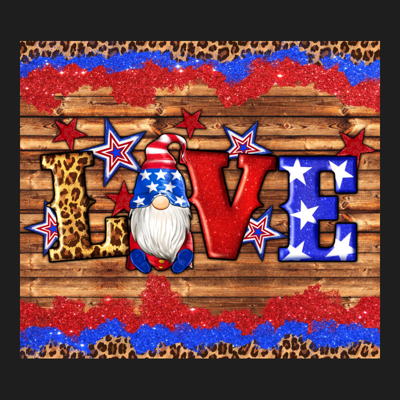 American Flag Gnomes Love Star Leopard Glitter Heavyweight Hoodie by Artiststas | Teevron