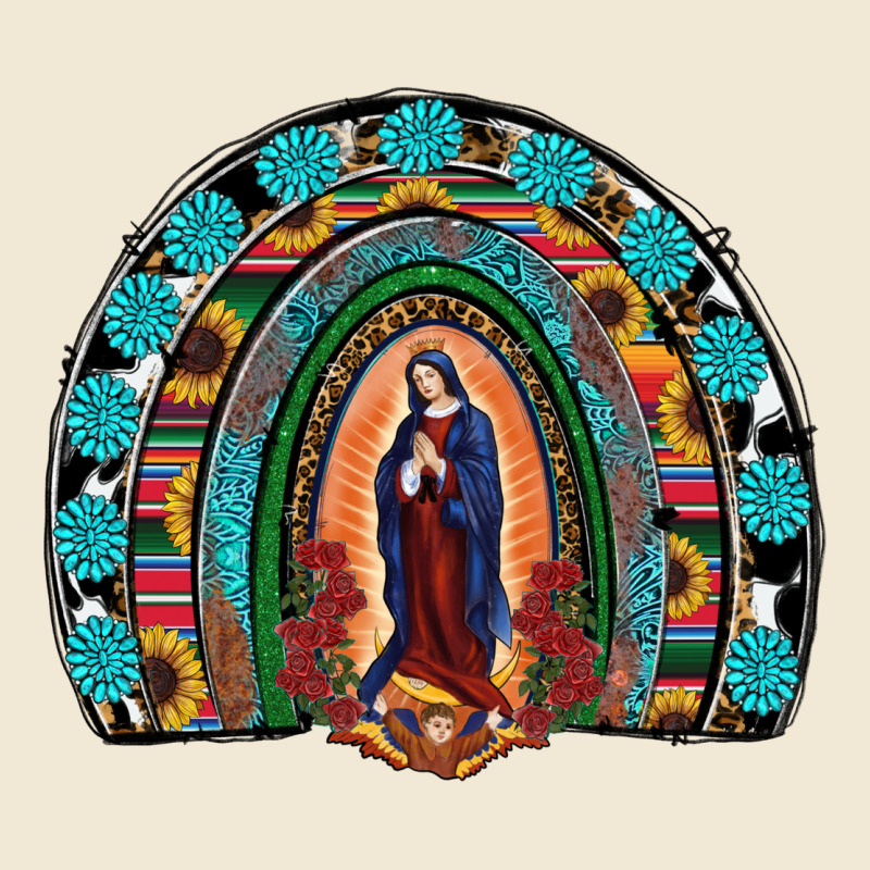Lady Of Guadalupe Rainbow Premium Tee by RanaPortraitStore | Teevron
