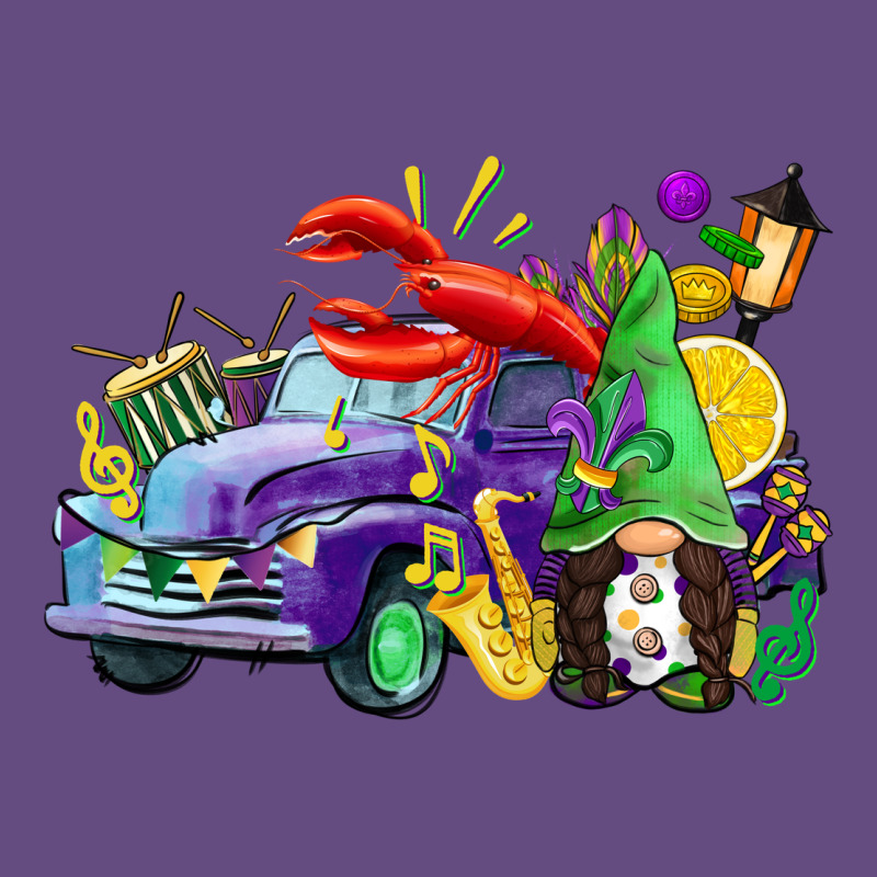 Mardi Gras Gnome On The Truck Vintage Hoodie by CowGirlArtShop | Teevron